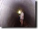 Mike mid way through tunnel. Click to enlarge.