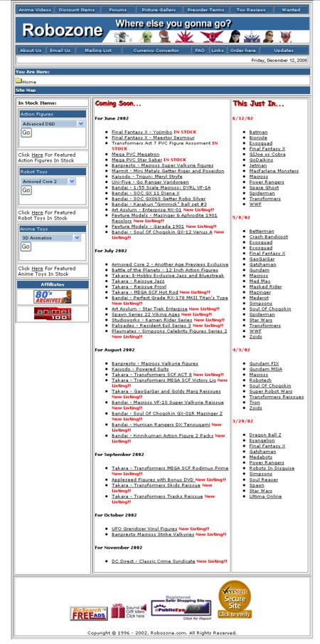 Robozone home page